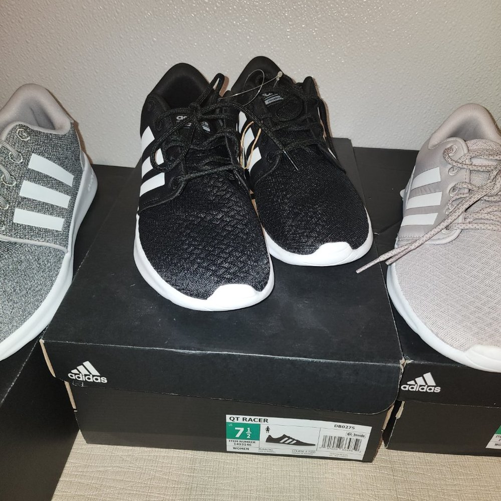 Adidas Women's Cloudfoam QT Racer Shoes - Picture 5 of 8